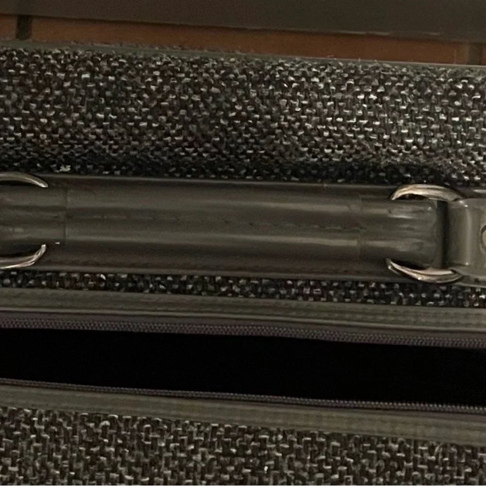 Oscar de la Renta Gray and Black Travel Bag